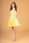 Load image into Gallery viewer, Homecoming Short Dress - LASGS3091 - YELLOW - LA Merchandise