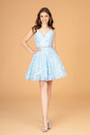 Load image into Gallery viewer, Homecoming Short Dress - LASGS3091 - BABY BLUE - LA Merchandise