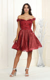 Load image into Gallery viewer, Homecoming Short Dress - LA1854 - BURGUNDY - LA Merchandise