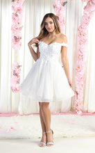 Load image into Gallery viewer, Homecoming Short Dress - LA1854 - IVORY - LA Merchandise