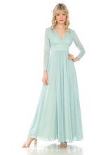 Load image into Gallery viewer, La Merchandise Simple Long Sleeve Modest Bridesmaids Dress- LN5234 - SAGE - LA Merchandise