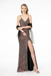 Load image into Gallery viewer, Iridescent Prom Dresses - LAS1813 - NAVY BLUE - LAS