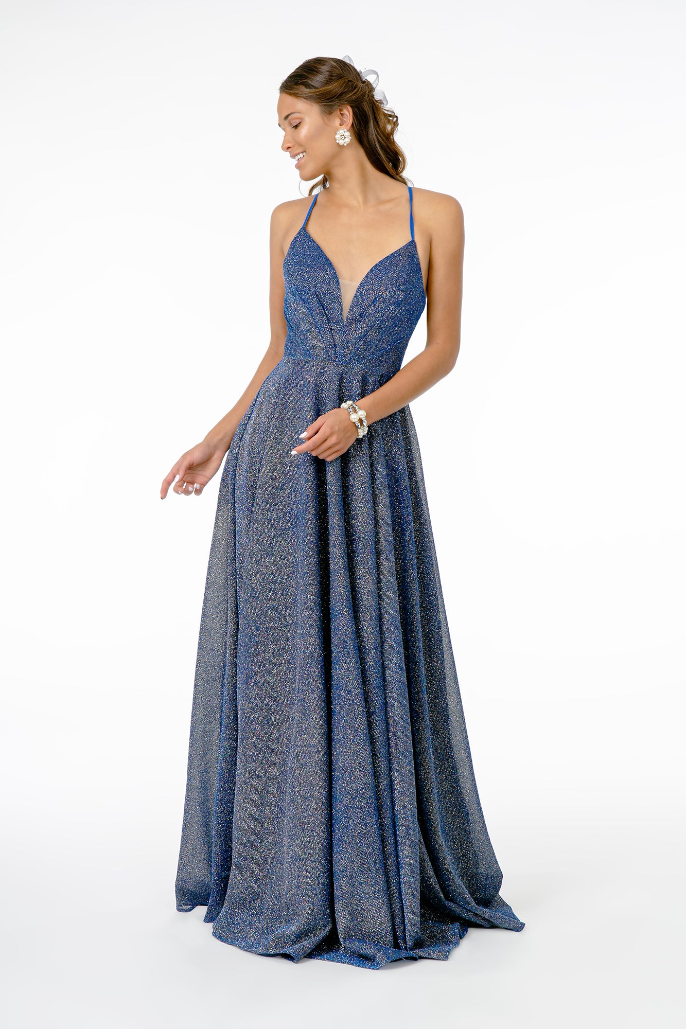 Iridescent Prom Dresses -LAS1828 - ROYAL BLUE - LA Merchandise