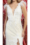 Load image into Gallery viewer, Ivory Wedding Feather Gown - LA7925B - - Dress LA Merchandise