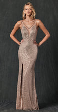 Load image into Gallery viewer, Sleeveless Prom Dress - LAT264 - CHAMPAGNE XS - LA Merchandise