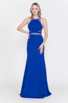 Load image into Gallery viewer, Jersey Mermaid Long Dress - LAY8054 - ROYAL - LA Merchandise