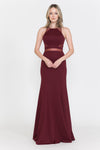 Load image into Gallery viewer, Jersey Mermaid Long Dress - LAY8054 - BURGUNDY - LA Merchandise
