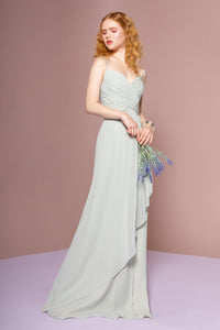Jewel Straps Bridesmaids Dress - LAS2666 - SAGE - LA Merchandise