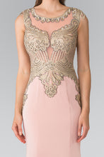 Load image into Gallery viewer, Jewel Embellished Long Dress - GL1461 - DUSTY ROSE - Dresses LA Merchandise