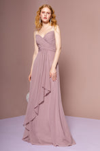 Load image into Gallery viewer, Jewel Straps Bridesmaids Dress - LAS2666 - MAUVE - LA Merchandise