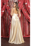 Load image into Gallery viewer, LA Merchandise LA1901 Long Slit Scoop Neck Bridesmaids Satin Dress - - LA Merchandise