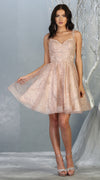 Load image into Gallery viewer, Fancy Short Cocktail dress- LA1753 - Rose Gold - LA Merchandise