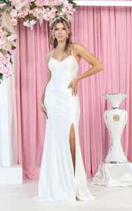 Simple Open back Wedding Dress - LA1820B