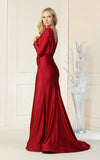 Load image into Gallery viewer, La Merchandise LAA381C Simple Stretchy Long Sleeve Bridesmaids Gowns - - LAA