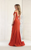 Load image into Gallery viewer, La Merchandise LA1855 Off the Shoulder Bodycon Stretchy Prom Dress - - LA Merchandise