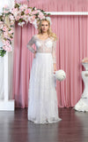 Load image into Gallery viewer, La Merchandise LA7920 Shiny Long Sleeve Plus Size MOB Formal Gown - - LA Merchandise