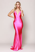 Load image into Gallery viewer, La Merchandise LAA386 Sexy Long Wholesale Stretchy Mermaid Prom Dress - Fuchsia - LA Merchandise