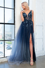 Load image into Gallery viewer, Sexy Navy Blue Floral Gown - LAA5015 - - Dress LA Merchandise