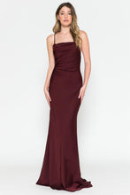 Load image into Gallery viewer, La Merchandise LAA6111 Long Simple Wholesale Satin Bridesmaids Gowns - Wine - LA Merchandise