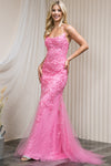 Load image into Gallery viewer, LA Merchandise LAA799 Wholesale Open Back Embroidered Prom Dress - Pink - LA Merchandise