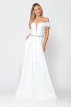 Load image into Gallery viewer, La Merchandise LAY8680B Elegant Off the Shoulder Mikado Bridal Gowns