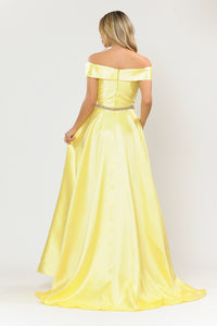 Elegant Off the Shoulder Mikado Gown- LAY8680