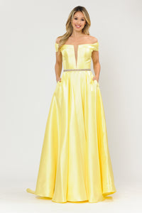 Elegant Off the Shoulder Mikado Gown- LAY8680