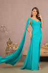 Load image into Gallery viewer, LA Merchandise LAS3136 Side Ruched One Shoulder Evening Gown - - Dress LA Merchandise