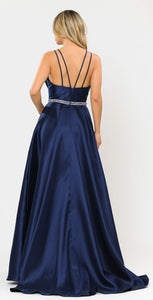 La Merchandise LAY8690 Special Occasion Simple Mikado Long Formal Gown