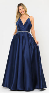 La Merchandise LAY8690 Special Occasion Simple Mikado Long Formal Gown