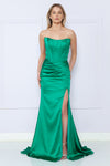 Load image into Gallery viewer, LA Merchandise LAY9024 Off Shoulder Corset Long Mermaid Charmeuse Dress - EMERALD - LAY
