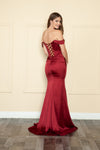 Load image into Gallery viewer, LA Merchandise LAY9024 Off Shoulder Corset Long Mermaid Charmeuse Dress - - LAY