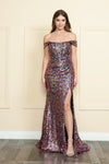 Load image into Gallery viewer, LA Merchandise LAY9150 Multi Color Strapless Sequin Mermaid Gown - BLACK MULTI - LAY