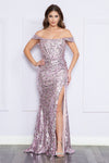 Load image into Gallery viewer, LA Merchandise LAY9150 Multi Color Strapless Sequin Mermaid Gown - LAVENDER - LAY