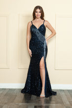 Load image into Gallery viewer, La Merchandise LAY9154 Sequined Mermaid Dress w/ Fringe - - LA Merchandise