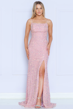 Load image into Gallery viewer, LA Merchandise LAY9158 Dual Spaghetti Strap Corset Sequin Mermaid Prom Gown