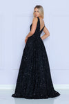 Load image into Gallery viewer, LA Merchandise LAY9168 Sleeveless V-Neck Sequin A-Line Dress - - LA Merchandise