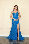 Load image into Gallery viewer, LA Merchandise LAY9172 Sexy Sequin Velvet Dress - BLUE - LA Merchandise