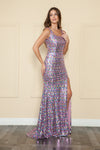 Load image into Gallery viewer, LA Merchandise LAY9174 Sleeveless Scoop Neck Sequin Prom Dress - - LAY