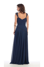 Load image into Gallery viewer, LA Merchandise LA1275 Queen Anne Neckline Long Formal Dress - - LA Merchandise