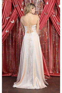 LA Merchandise LA1910 Corset Deep V-Neck Prom Gown - - Dress LA Merchandise