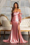Load image into Gallery viewer, Off Shoulder Satin Mermaid Dress - LAS3059 - - Dresses LAS