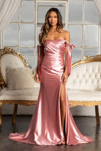 Load image into Gallery viewer, Off Shoulder Satin Mermaid Dress - LAS3059 - - Dresses LA Merchandise