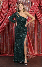 Load image into Gallery viewer, Long Sequin Dress - LA1881 - HUNTER GREEN - LA Merchandise