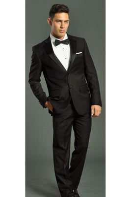 Mens Tuxedo Suit - LA202SA - BLACK - Tuxedos LA Merchandise