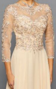 Long Sleeve Mother Of The Bride Dress - LADK302 - - LA Merchandise