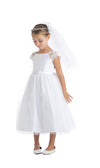 Load image into Gallery viewer, Little Girl Lace &amp; Pearl Dress - LAK621 - White - LA Merchandise