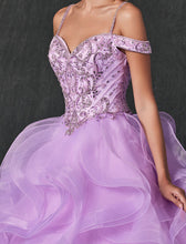 Load image into Gallery viewer, LA Merchandise LAT1421 Beaded Ruffled Ball Gown Sweet 16 Quince Dress - - LA Merchandise