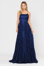 Load image into Gallery viewer, Long Formal Lace Gown- LAY8592 - Navy - LA Merchandise