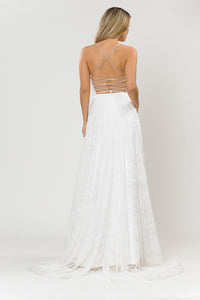 Long Formal Lace Gown- LAY8592 - - LA Merchandise